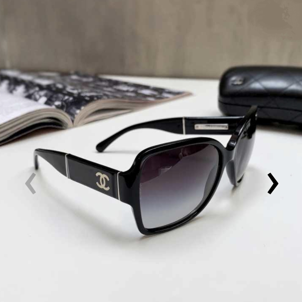 Brown oversized Chanel polarized sunglasses